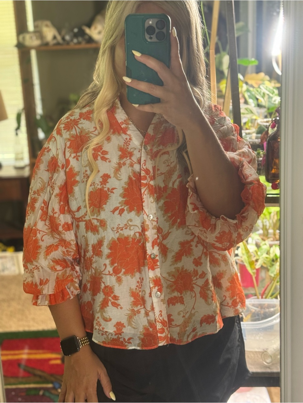 Floral Peasant Blouse by Fate